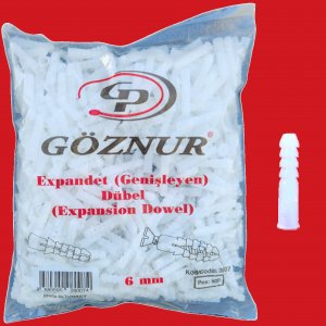 Göznur 6mm dubel 500 ştuk