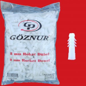 Göznur 8mm dubel 500 ştuk