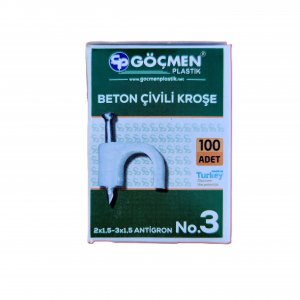 Göçmen kabel üçin 3lik skob